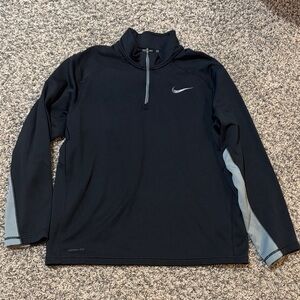 Nike Men's Black and Silver Performance Jacket